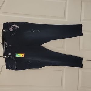 Plus Jrs Size 24 Short & Sexy Series, Low Rise Blue jeans. New.